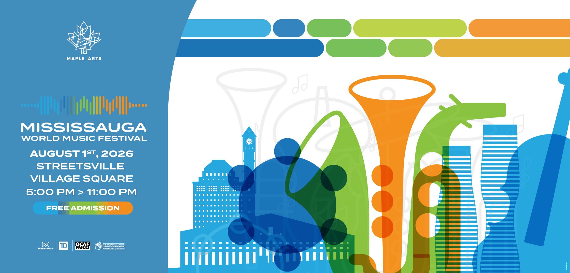 Mississauga World Music Festival 2026 - August 1 and 2, Streetsville Village Square - Free Admission